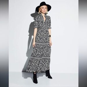 Max Studio floral tiered maxi dress